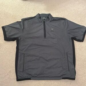 Adidas short sleeve quarter zip rain jacket